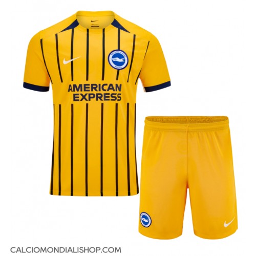 Maglie da calcio Brighton Seconda Maglia Bambino 2024-25 Manica Corta (+ Pantaloni corti)